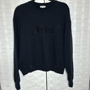 Good American Bejeweled Aries Sweatshirt Size 2 (Medium)